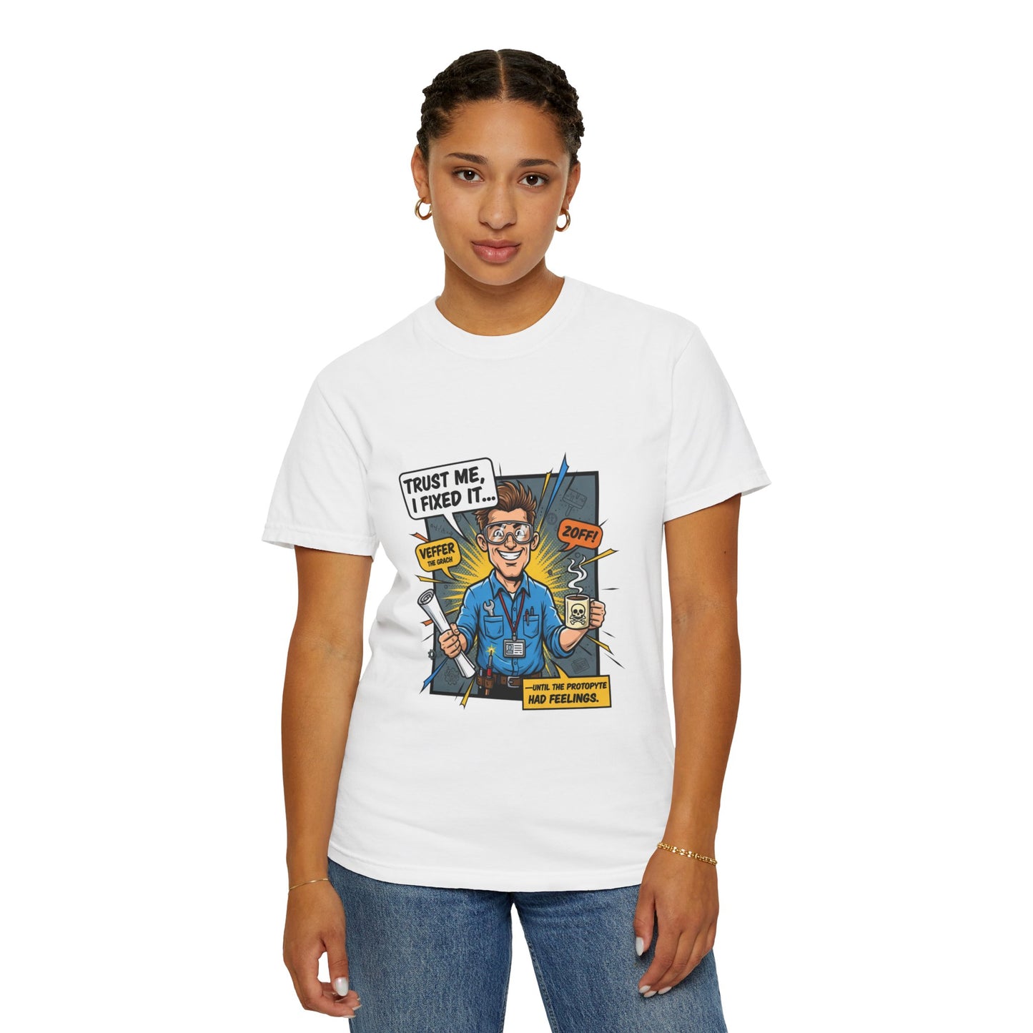 Handyman Comic T-Shirt "Trust Me, I Fixed It" Funny Repair Technician Tee