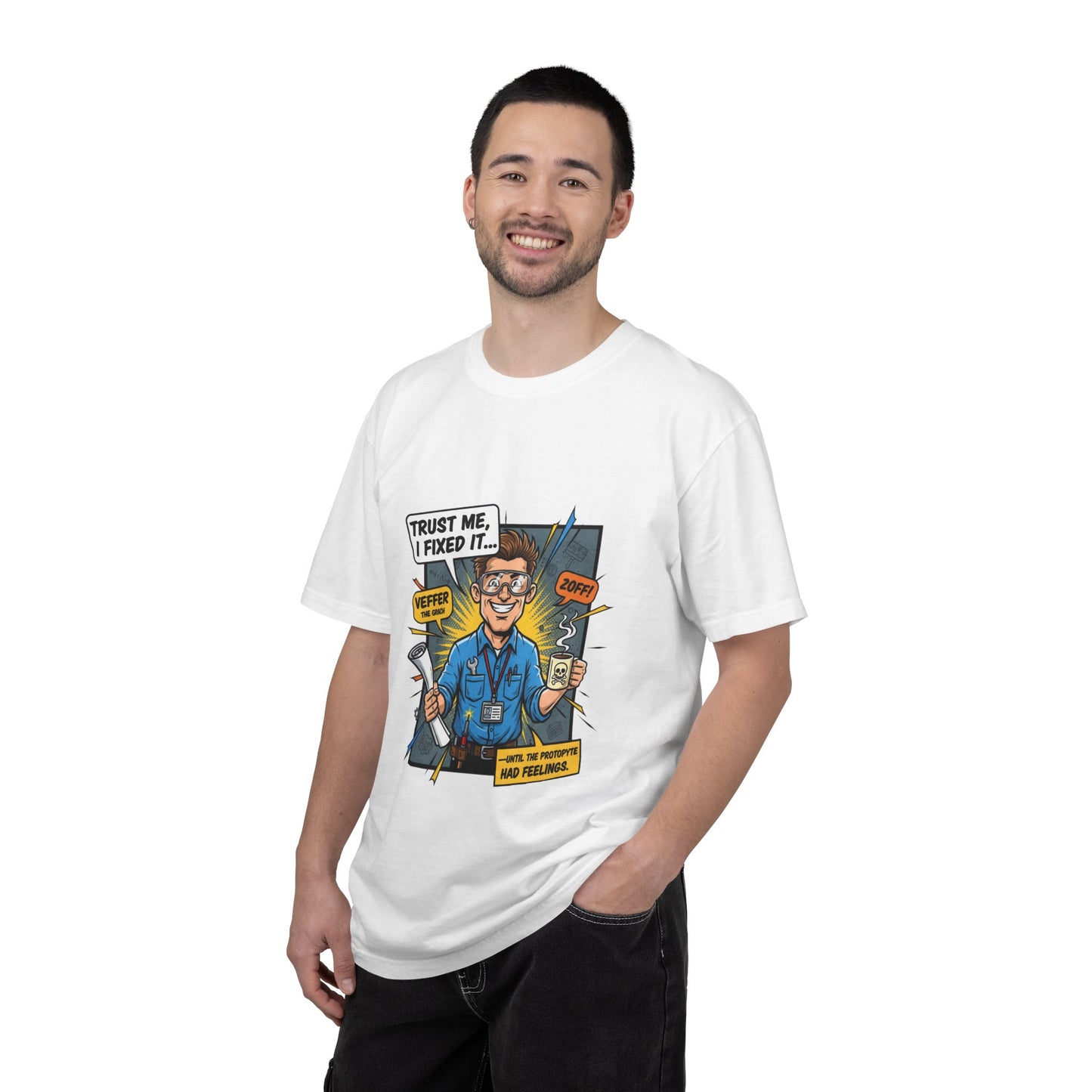 Handyman Comic T-Shirt "Trust Me, I Fixed It" Funny Repair Technician Tee