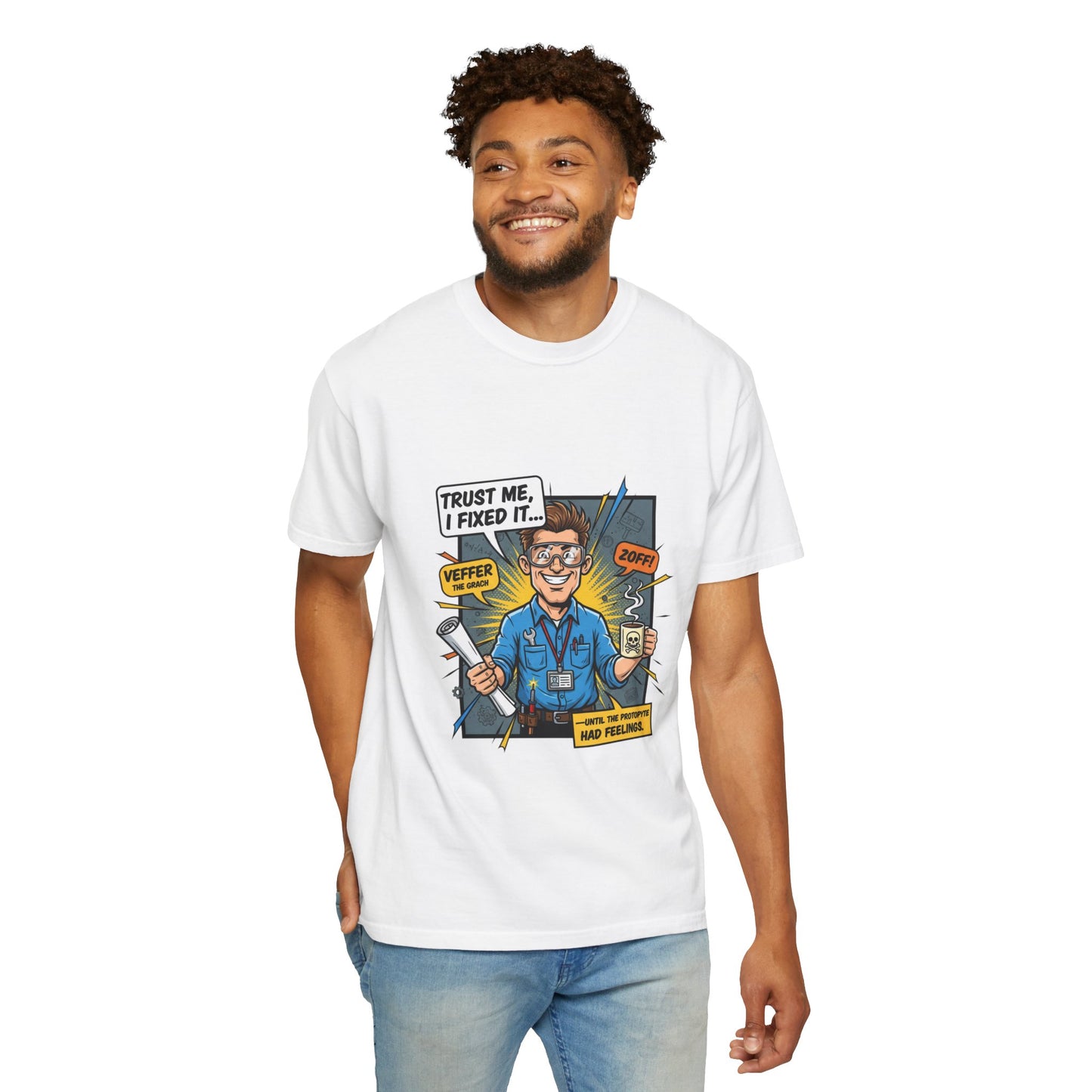 Handyman Comic T-Shirt "Trust Me, I Fixed It" Funny Repair Technician Tee