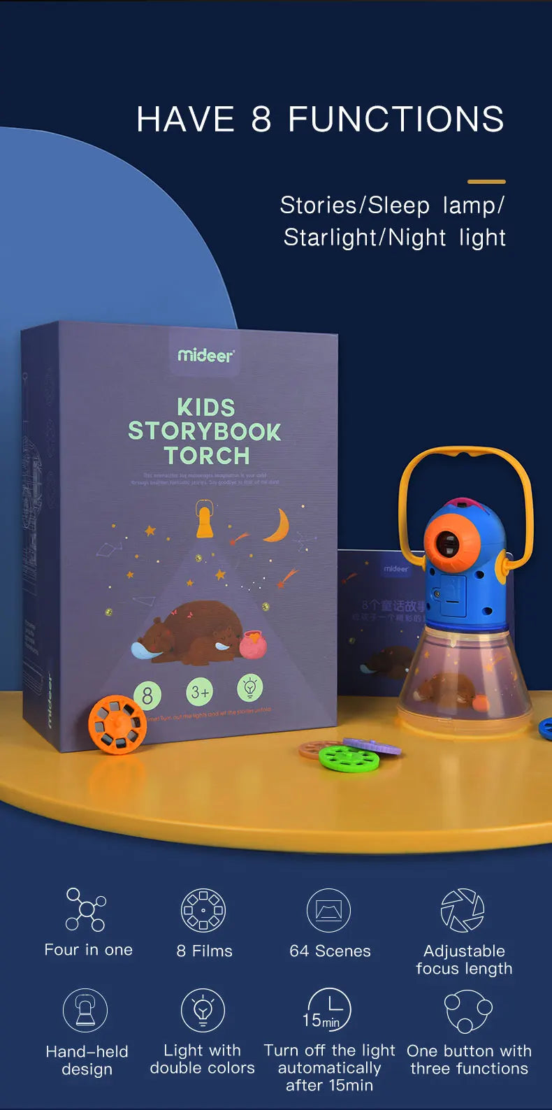 TwinkleTales Kids' Story Projector & Flashlight: The Ultimate Bedtime Companion