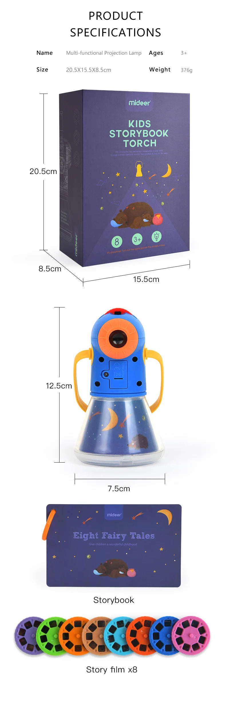 TwinkleTales Kids' Story Projector & Flashlight: The Ultimate Bedtime Companion