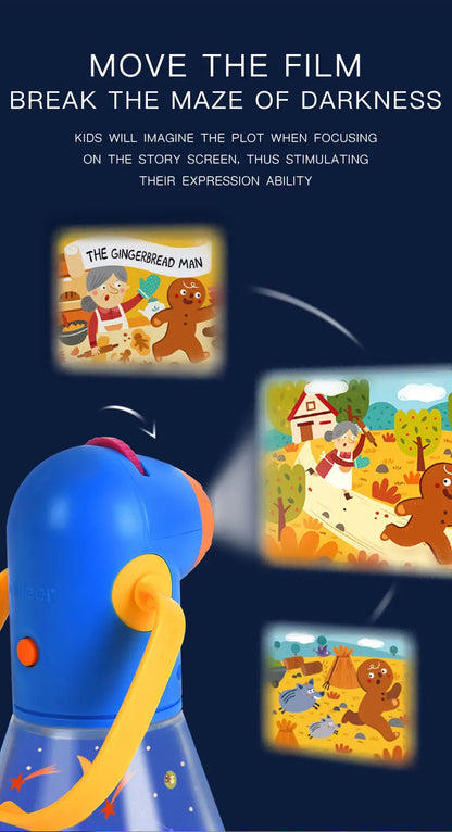 TwinkleTales Kids' Story Projector & Flashlight: The Ultimate Bedtime Companion